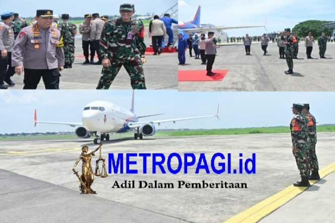 
 Tiba di Base Ops, Komandan Lanudal Juanda Sambut Kedatangan Kapolri