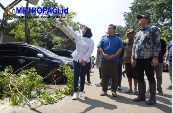 
 Akibat Banjir dan Angin Kencang Bupati,Wakil Bupati Sidoarjo Sidak Terminal 2 Juanda