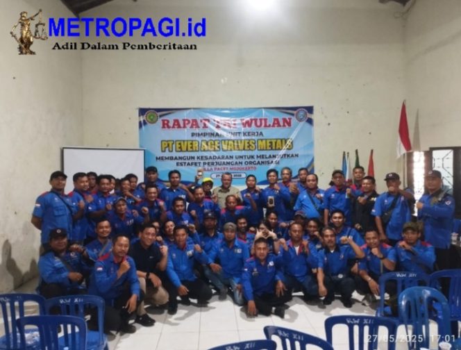 
 PC FSP KEP SPSI Gresik Gelar Triwulan dan Pelantikan PUK PT Ever Age Valves Metalis di Pacet