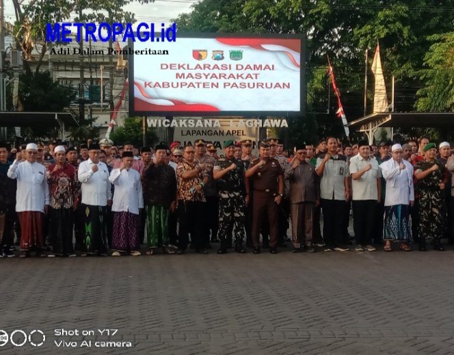 
 Kapolres Pasuruan Bersama Forkompinda  Sepakat Keamanan adalah Tanggung Jawab Kita Bersama