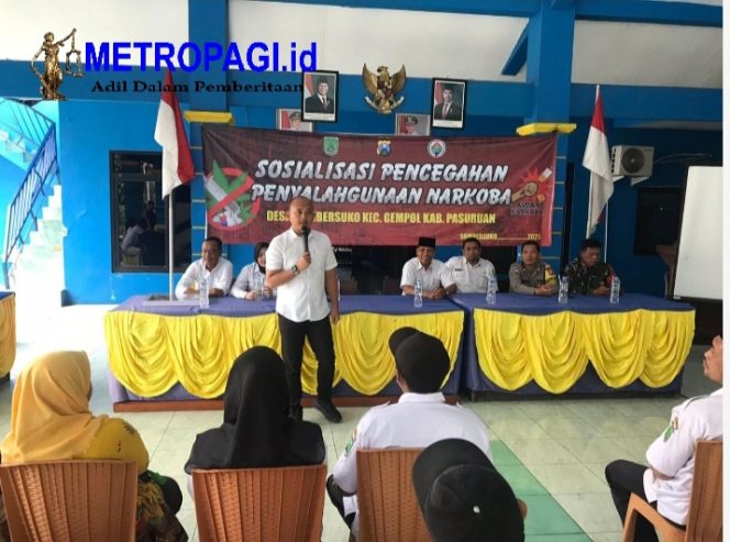 
 Bahaya Narkoba..!! Polres Pasuruan Gelar Sosialisasi di Desa Sumbersuko