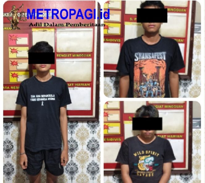 
 Polsek Purwosari Bekuk Tiga Pelaku Pengeroyokan di Depan Indomart 