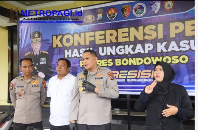 
 Polres Bondowoso Ungkap Curanmor Tersangka Pelaku dan Penadah Diamankan