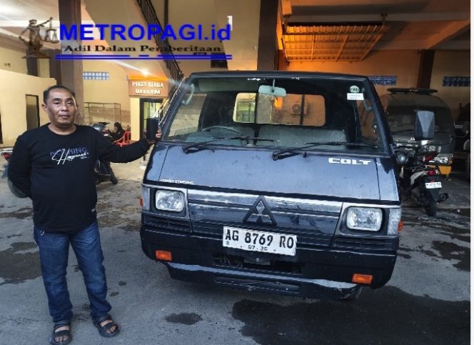 
 Dilacak Melalui GPS, Reskrim Polsek Purwosari Amankan Mobil Curian L300 di Sampang