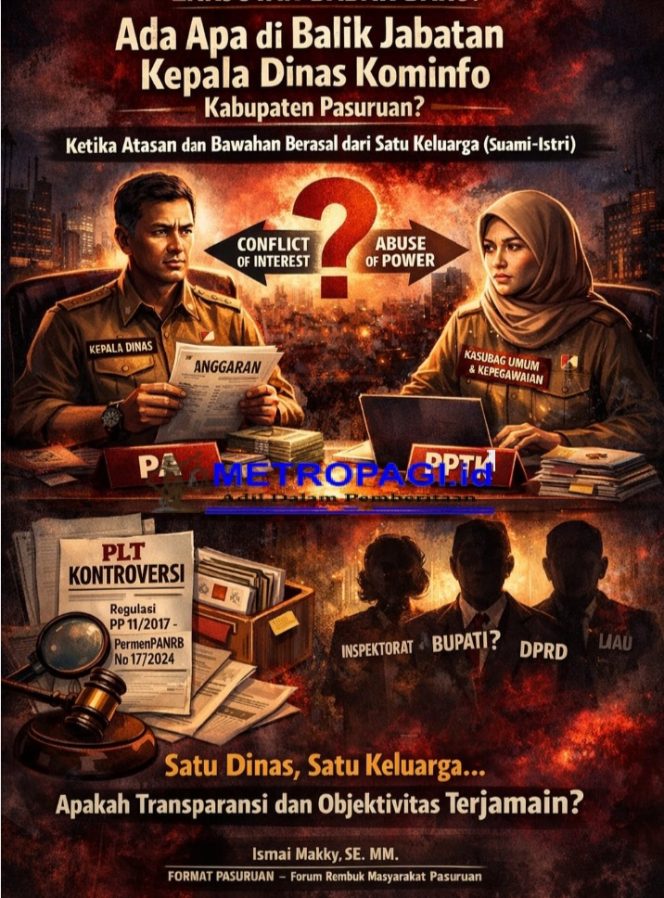 
 Ada Apa di Balik Jabatan Kepala Dinas Kominfo Kab. Pasuruan, Ketika Atasan dan Bawahan Suami-Istri