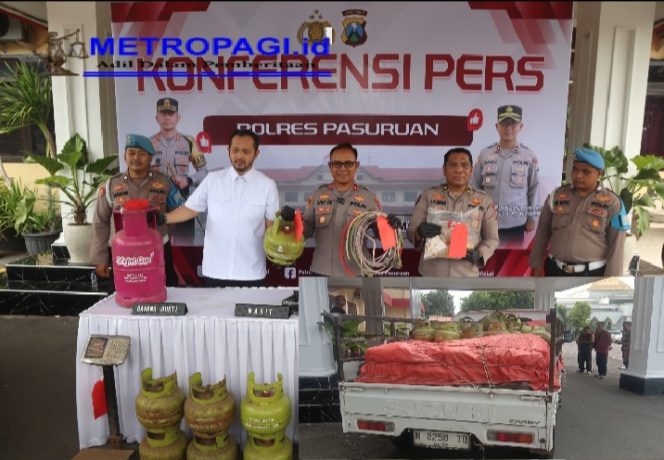 
 Dua Orang Ditangkap Polres Pasuruan Kasus Penyalahgunaan LPG Subsidi Beserta Barang Bukti