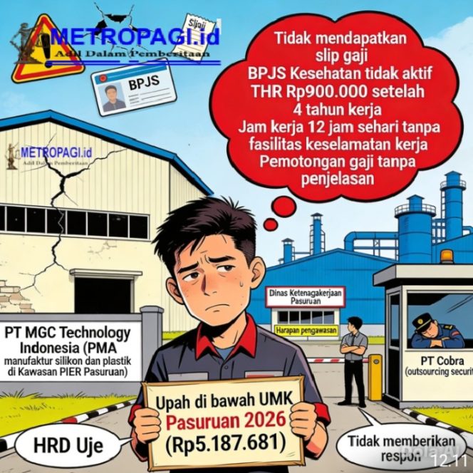 
 Diduga Langgar Aturan Ketenagakerjaan, Karyawan PT. COBRA Yang Dipekerjakan PT. PT MGC Technology Indonesia Gaji Dibawa UMR