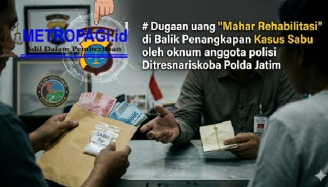 
 Dugaan “Mahar Rehabilitasi” di Balik Penangkapan Kasus Sabu, Oknum Ditresnarkoba Polda Jatim Disorot
