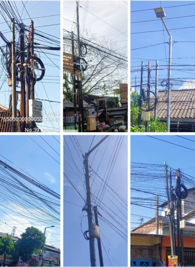 
 Kabel WiFi Semrawut Rusak Wajah Kota Pasuruan, Keselamatan Warga Dipertaruhkan