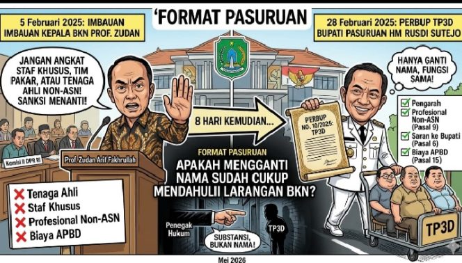 
 Ganti Nama, Sama Fungsi, Apakah TP3D Sengaja Dirancang untuk Menghindari Larangan BKN?