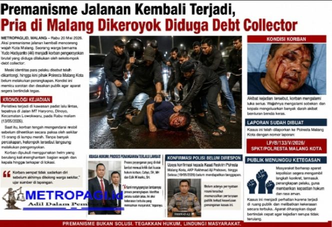 
 Premanisme Jalanan Kembali Terjadi, Pria di Malang Dikeroyok Diduga Debt Collector
