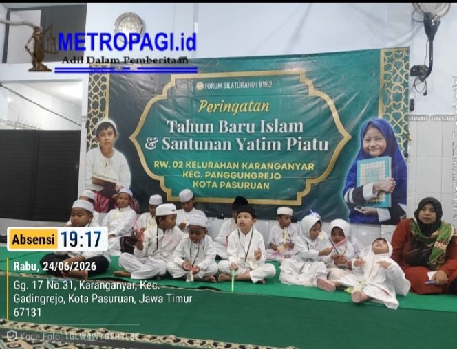 
 Muharram Berkah, Warga RW 02 Karanganyar Pererat Ukhuwah Melalui Khataman Al-Qur’an dan Santunan Yatim Piatu