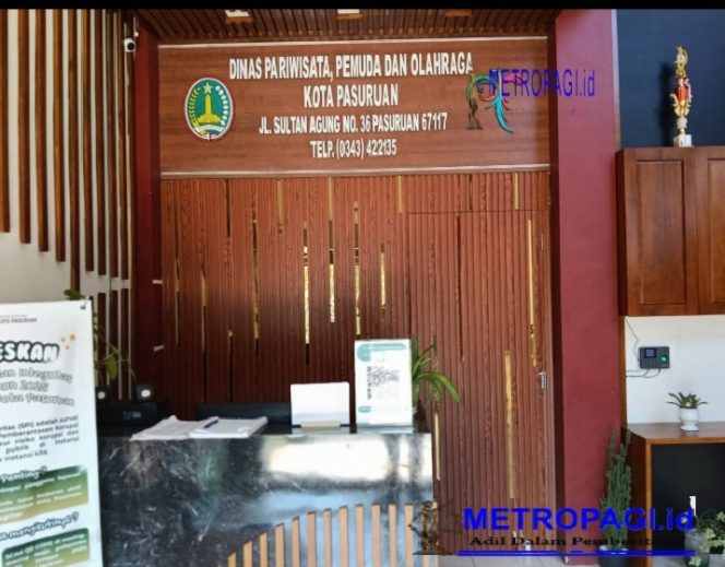 
 Pelayanan Disparpora Kota Pasuruan Dikeluhkan, Meja Resepsionis Kosong Satu Jam, Pejabat Dihubungi Tak Direspons