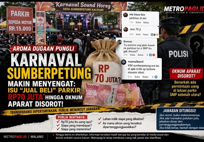 
 Aroma Dugaan Pungli Karnaval Sumberpetung Makin Menyengat: Isu “Jual Beli” Parkir Rp70 Juta hingga Oknum Aparat Disorot!