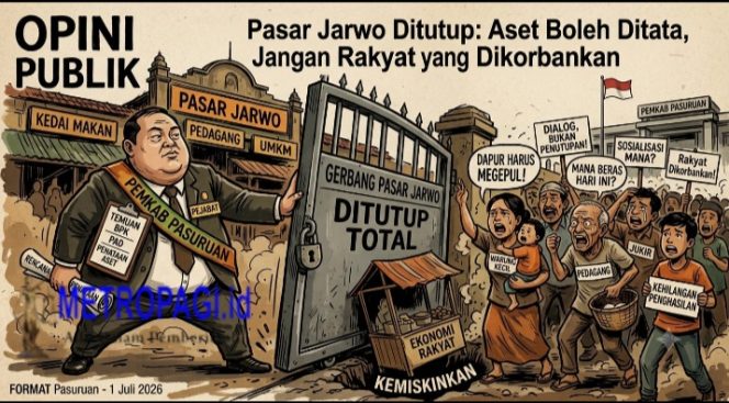 
 Pasar Jarwo Ditutup, Aset Boleh Ditata, Jangan Rakyat yang Dikorbankan