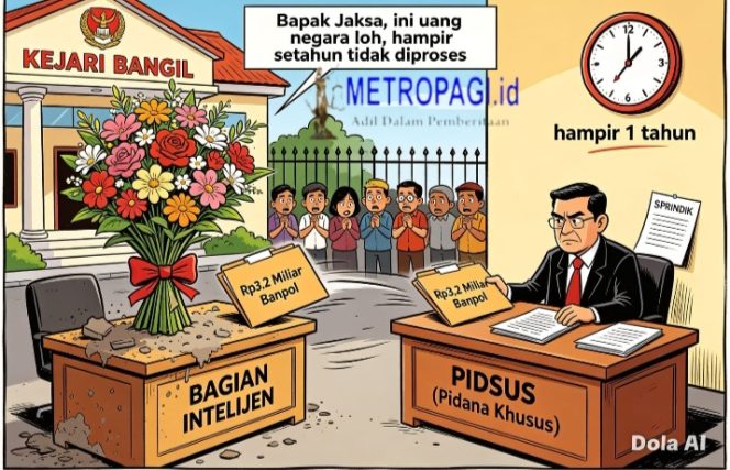 
 KASUS BANPOL HAMPIR SATU TAHUN MENGENDAP, BABAK PENENTUAN DI KEJARI BANGIL