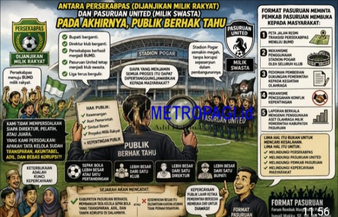 
 Antara Persekabpas (Dijanjikan Milik Rakyat) dan Pasuruan United (Milik Swasta): Pada Akhirnya, Publik Berhak Tau