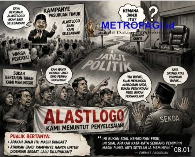
 Warga Alastlogo Tagih Janji Bupati Pasuruan Saat Kampanye