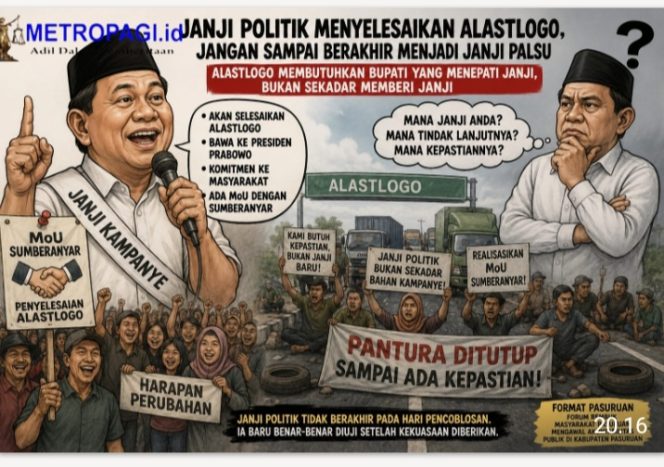 
 Janji Politik Menyelesaikan Alastlogo, Jangan Sampai Berakhir Menjadi Janji Palsu?