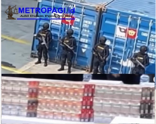 
 Dua Kontainer Rokok Ilegal Asal Jawa Timur Tujuan Sumatra Digagalkan Direktorat Jenderal Bea Cuka di Pelabuhan Tanjung Priok