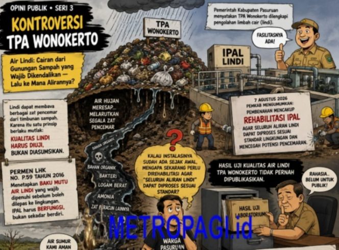 
 Air Lindi Cairan dari Gunungan Sampah Wonokerto Wajib Dikendalikan, Lalu ke Mana Alirannya?