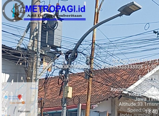 
 Tiang PJU Fasilitas Negara Diduga Jadi “Lahan” Kabel Provider Internet, Ada Kerja Sama?