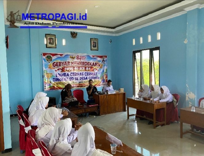 
 Meriahkan HUT RI ke-81, Pemerintah Desa Cermo Gelar Lomba Cerdas Cermat, Keagamaan, dan Seni Tari Tradisional